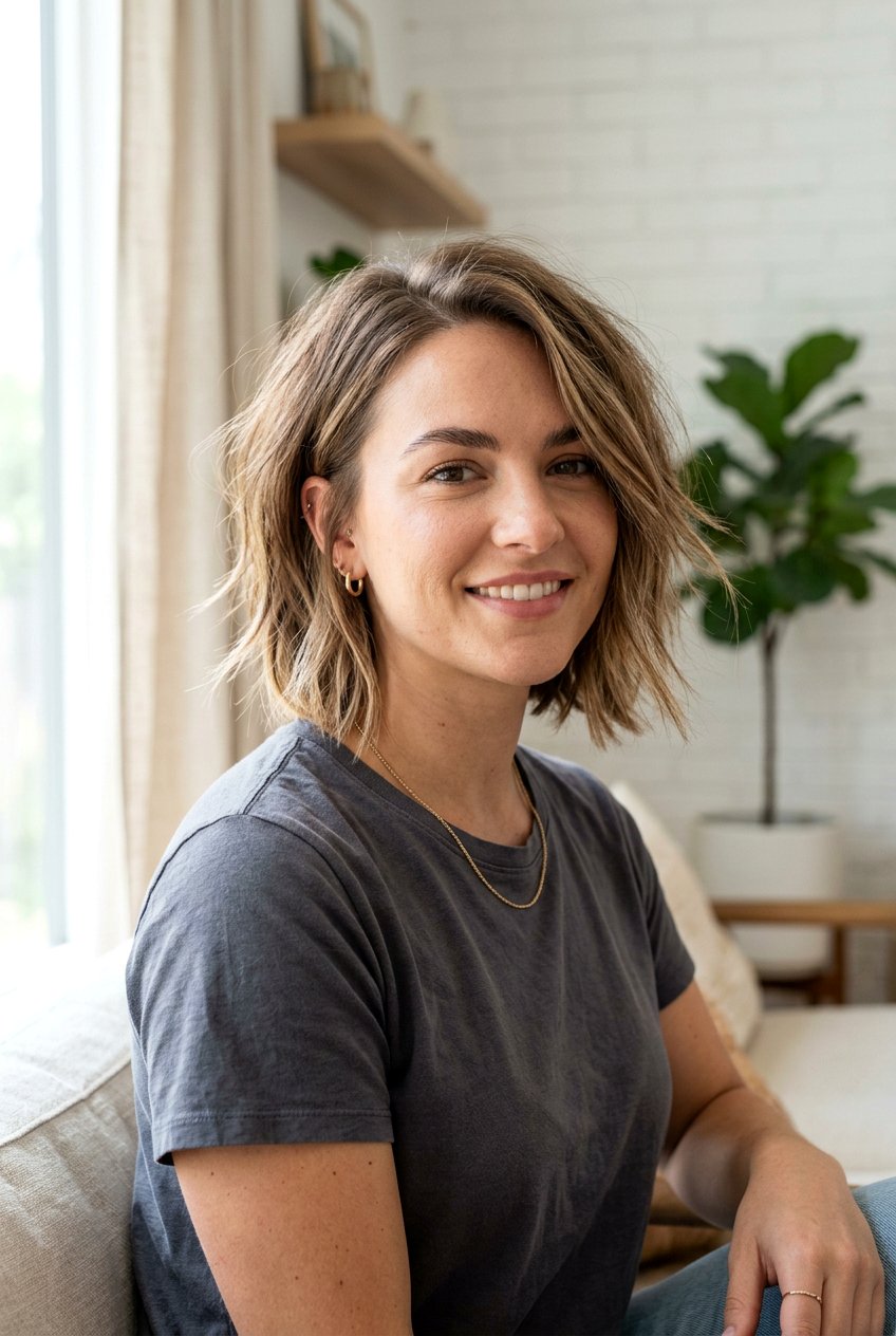 Textured Bob With Wispy Layers - 20 feminine bob haircuts - 20 feminine bob haircuts