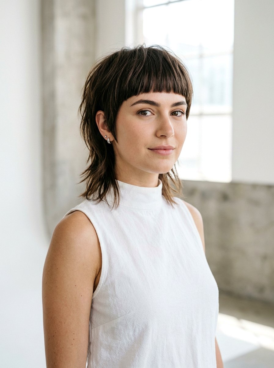 Textured Bowl Cut - 20 haircut for relaxed hair women - 20 haircut for relaxed hair women