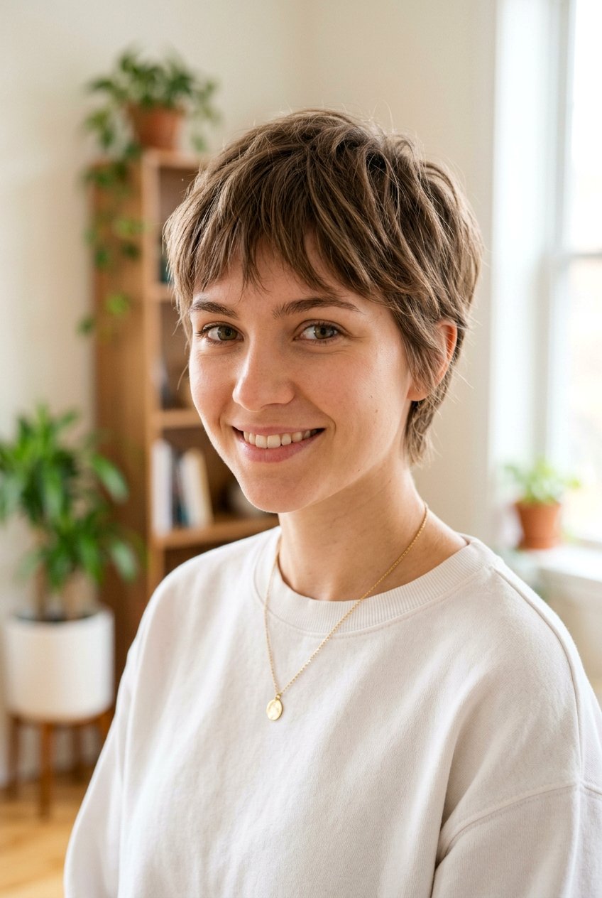 Textured Boyish Crop - 20 choppy haircut for fine hair women - 20 choppy haircut for fine hair women