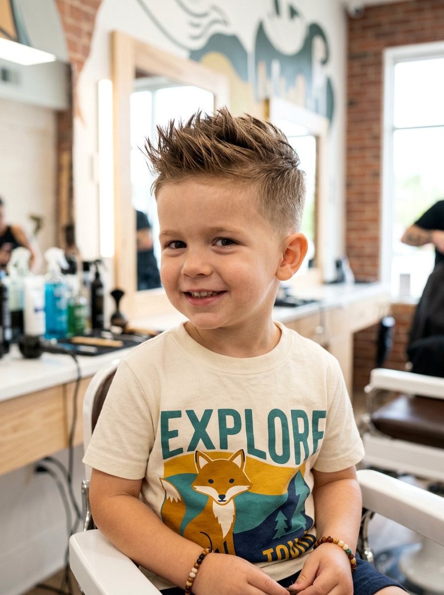 Textured Brush Up Taper Haircut - 20 toddler taper haircut ideas - 20 toddler taper haircut ideas