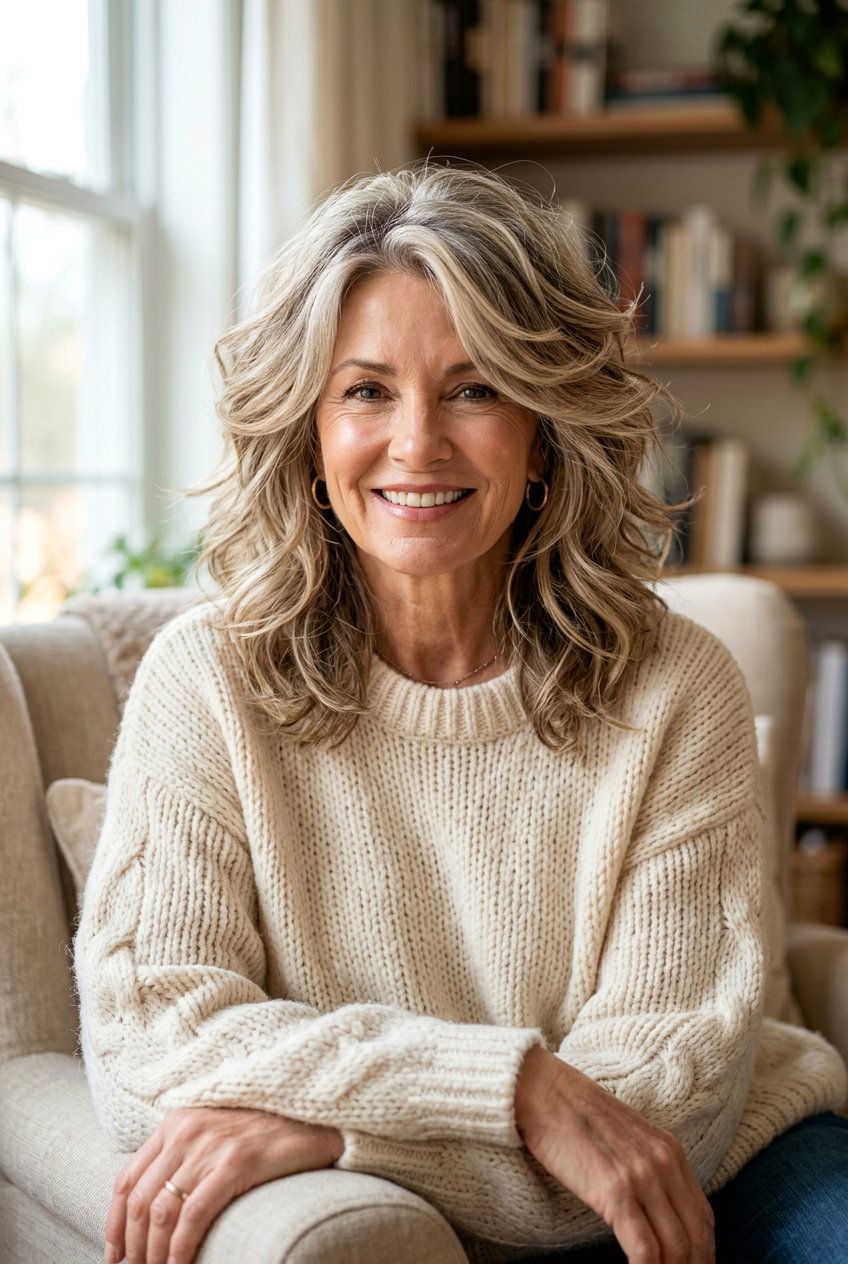 Textured Butterfly Haircut - 20 butterfly haircut for women over 50 - 20 butterfly haircut for women over 50