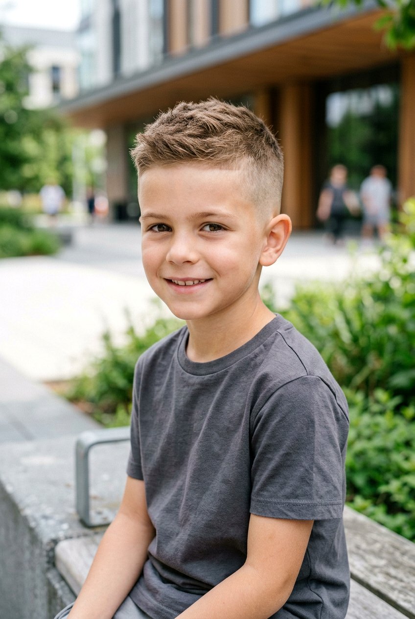 Textured Buzz Cut - 20 boys haircut with textured layers - 20 boys haircut with textured layers
