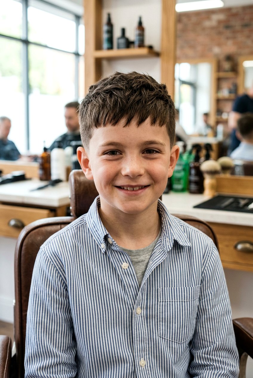 Textured Caesar Cut - 20 boys haircut with textured layers - 20 boys haircut with textured layers