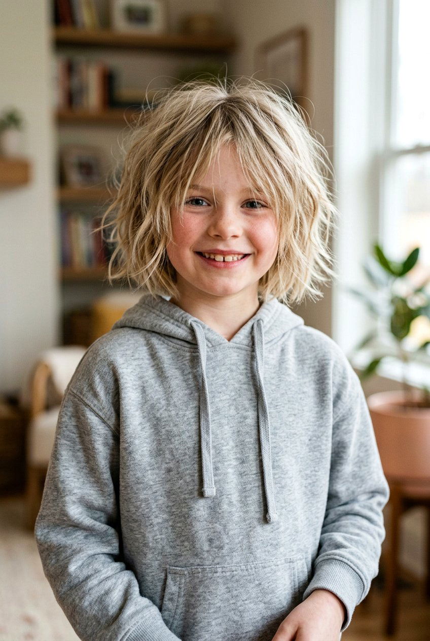 Textured Choppy Bob - 20 school bob for little girls - 20 school bob for little girls