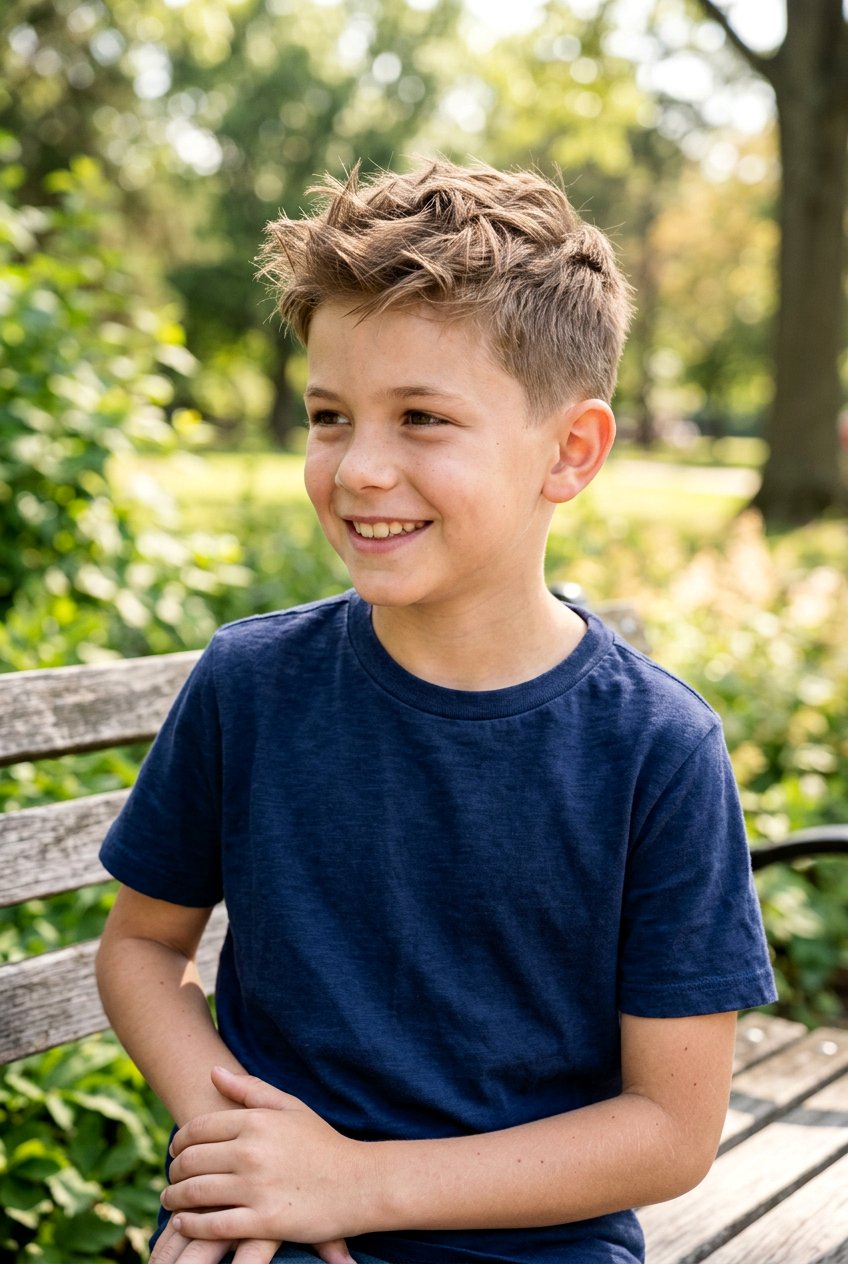 Textured Crew Cut - 20 kindergarten picture day hairstyle - 20 kindergarten picture day hairstyle