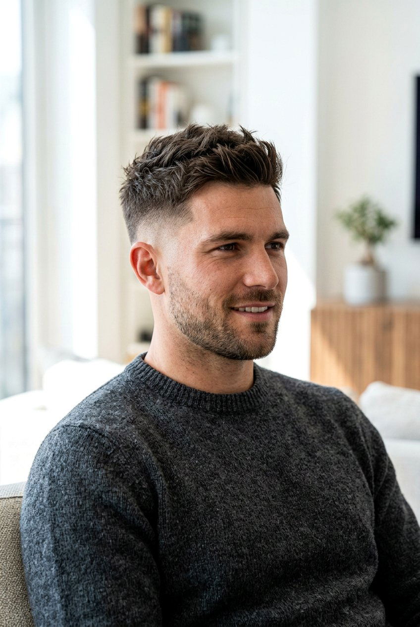 Textured Crew Cut - 20 crew cut for thinning hair men - 20 crew cut for thinning hair men