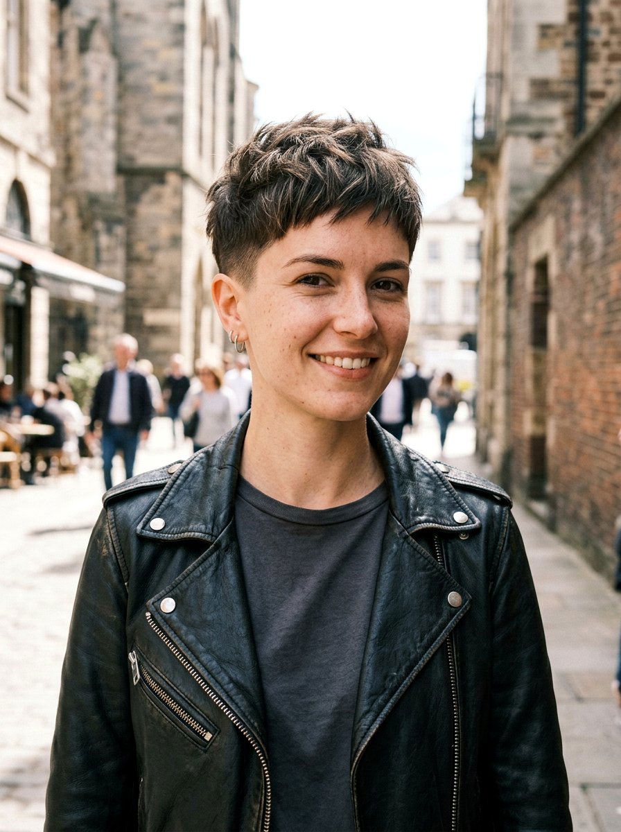 Textured Crop - 20 flattering haircut for oblong face women - 20 flattering haircut for oblong face women