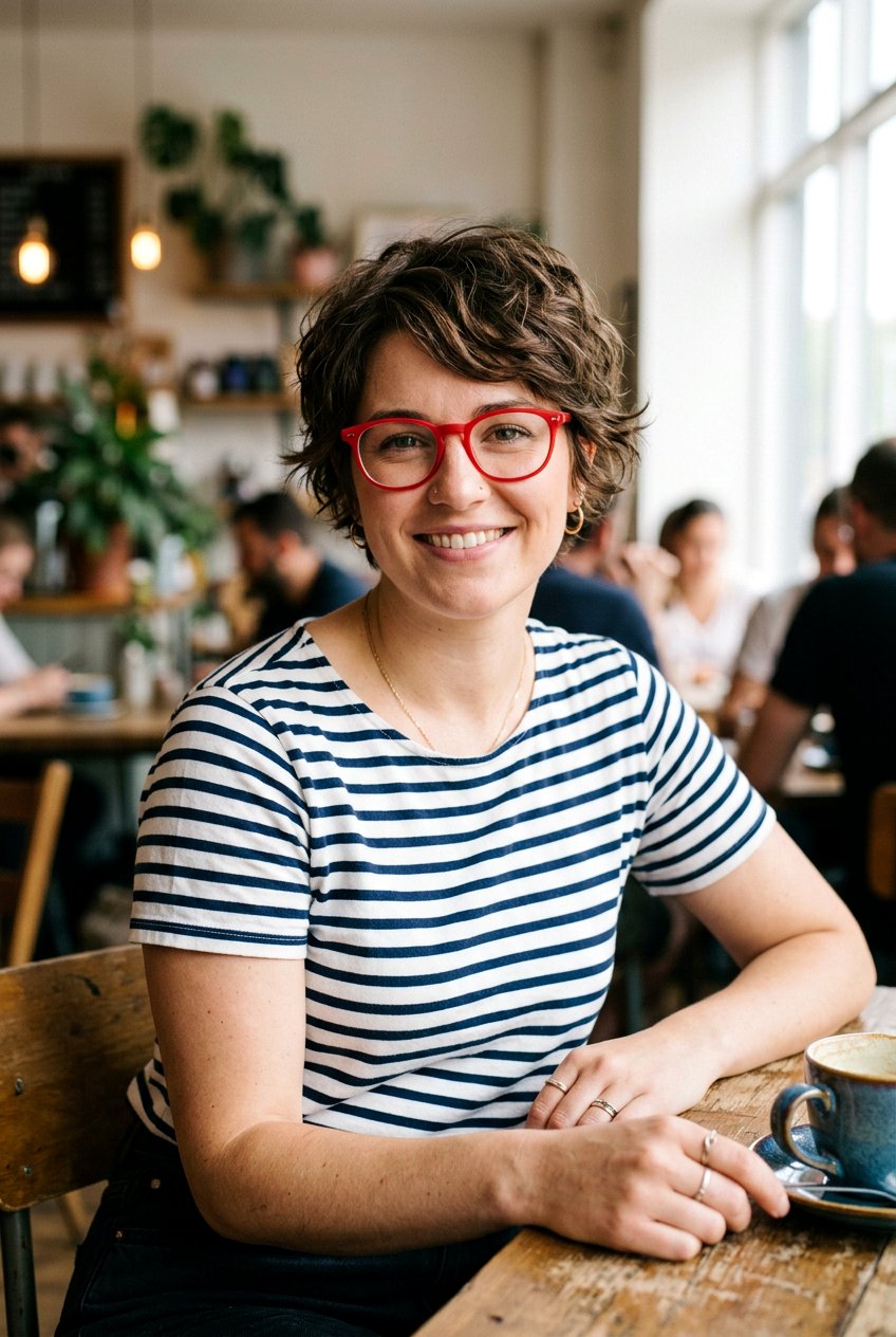 Textured Crop - 20 low maintenance cut for women with glasses - 20 low maintenance cut for women with glasses