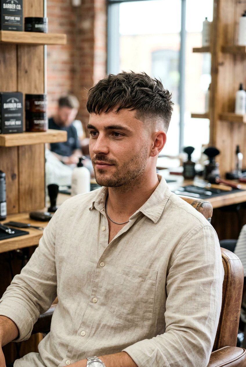 Textured Crop - 20 mens haircut for fine straight hair - 20 men’s haircut for fine straight hair