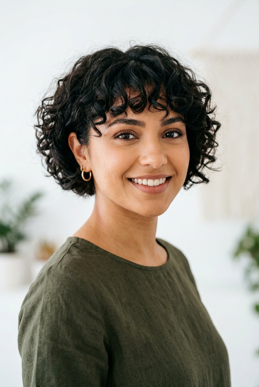 Textured Crop Bangs - 20 wash and go hairstyles - 20 wash and go hairstyles