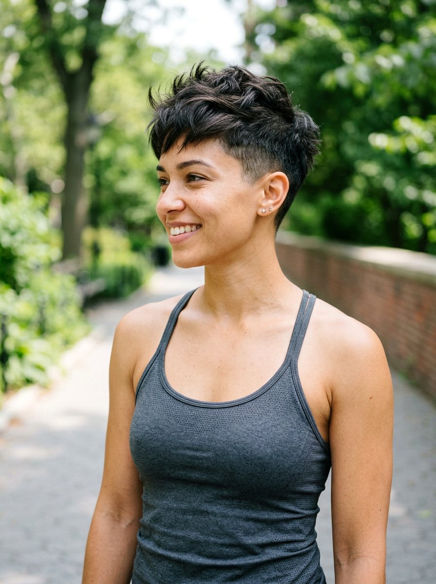 Textured Crop Cut - 20 college girls haircut ideas for campus - 20 college girls haircut ideas for campus