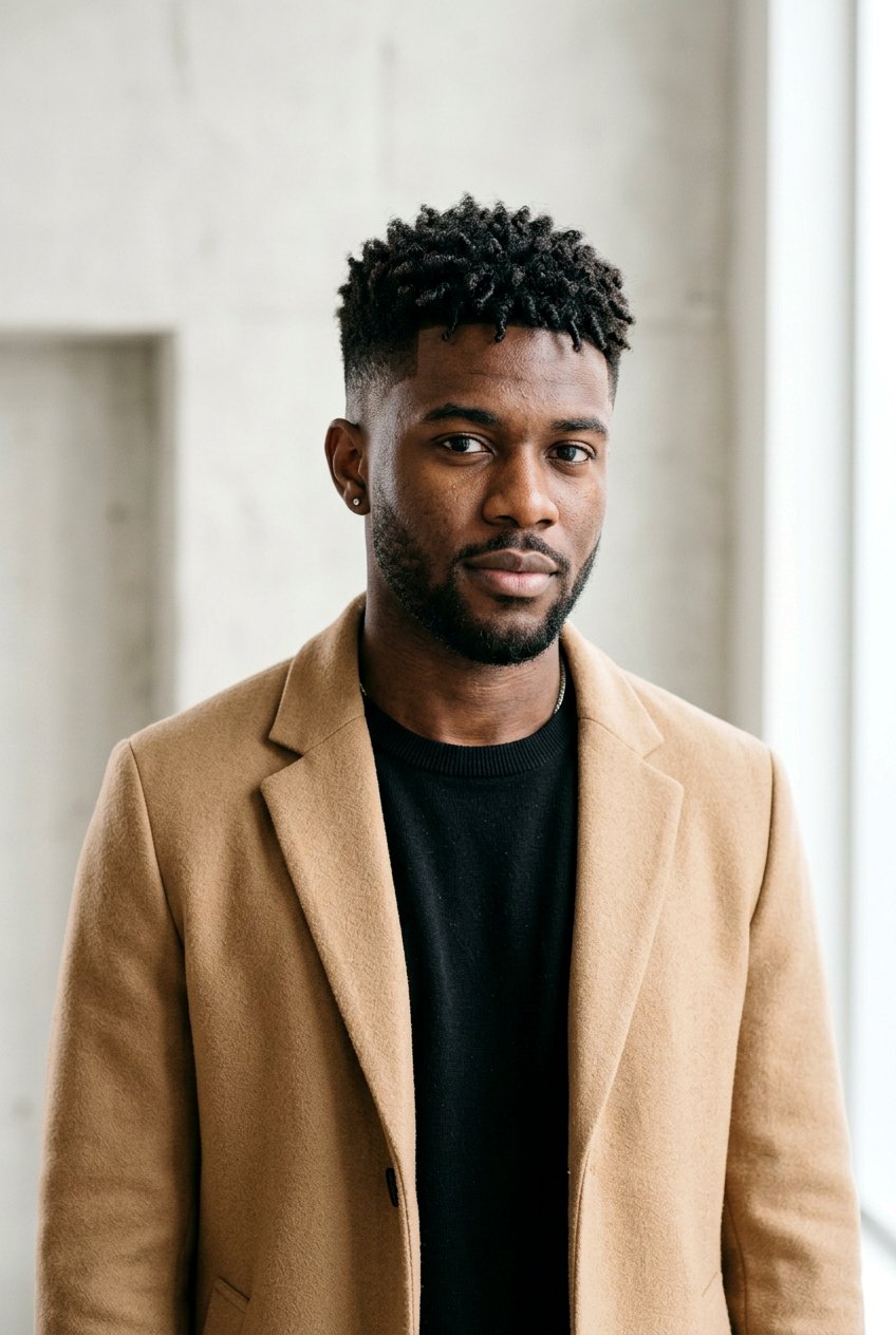 Textured Crop Drop Fade - 20 drop fade for black men - 20 drop fade for black men