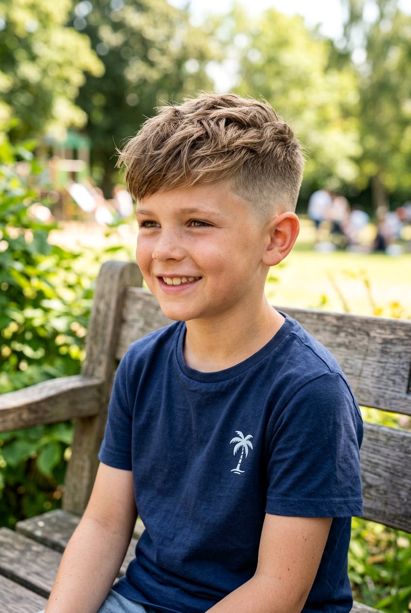 Textured Crop Fade - 20 summer haircut for boys - 20 summer haircut for boys