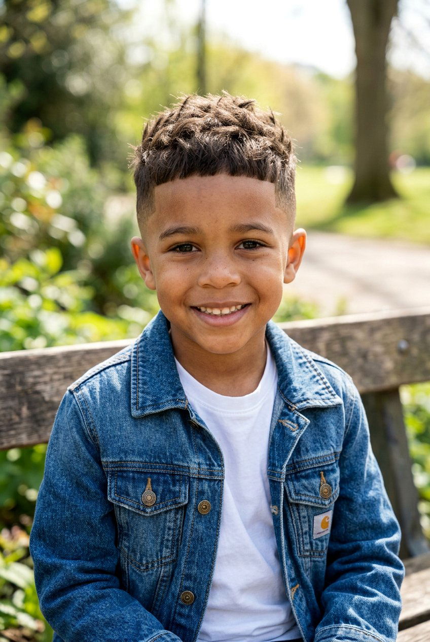 Textured Crop Fade - 20 little boy long top short sides haircut - 20 little boy long top short sides haircut