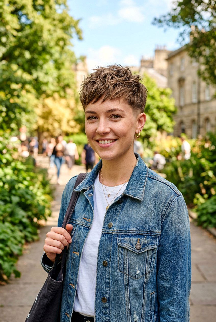 Textured Crop Haircut - 20 low maintenance haircut for college girls - 20 low maintenance haircut for college girls