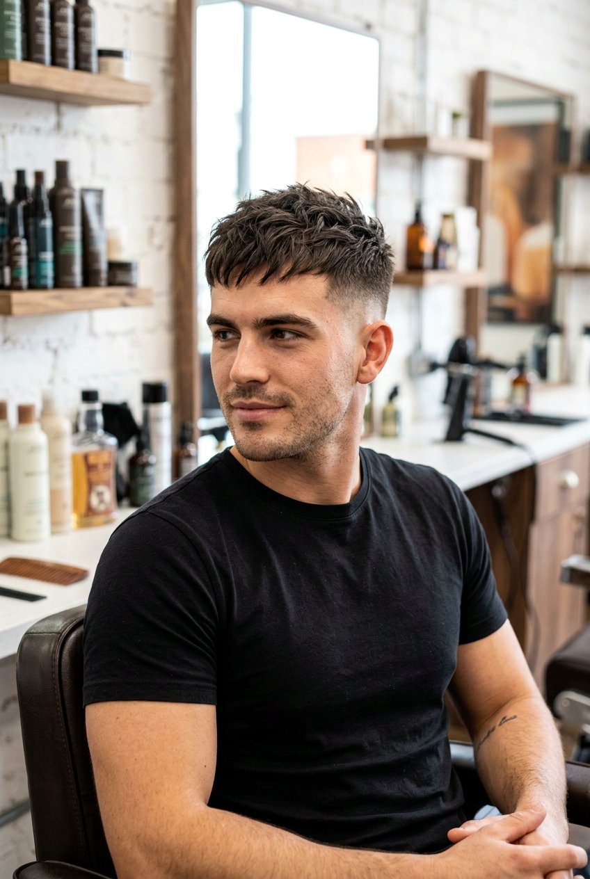 Textured Crop Haircut Men - 20 men haircut for long face shape - 20 men haircut for long face shape