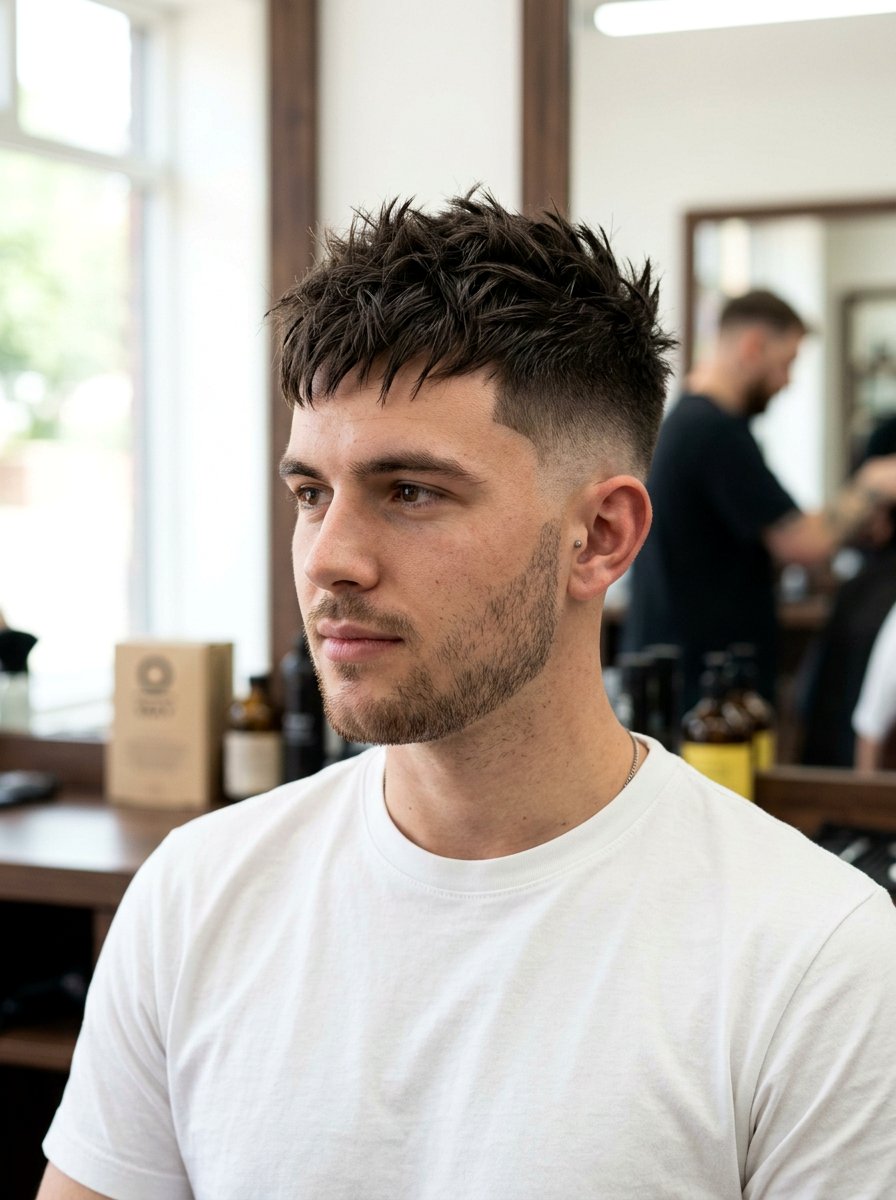 Textured Crop Straight Hair - 20 textured crop for round face men - 20 textured crop for round face men