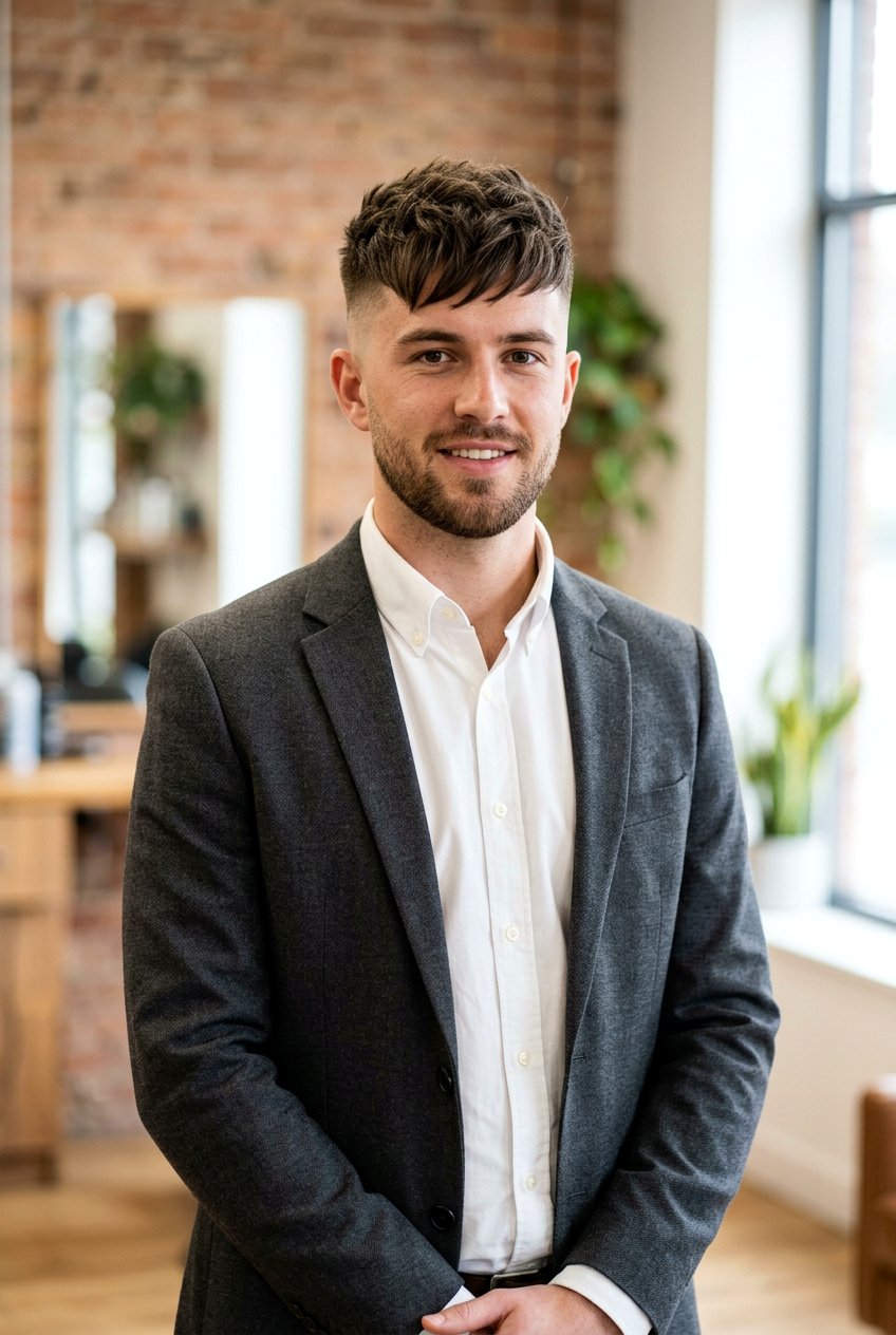 Textured Crop With High Fade - 20 men textured crop for office look - 20 men textured crop for office look