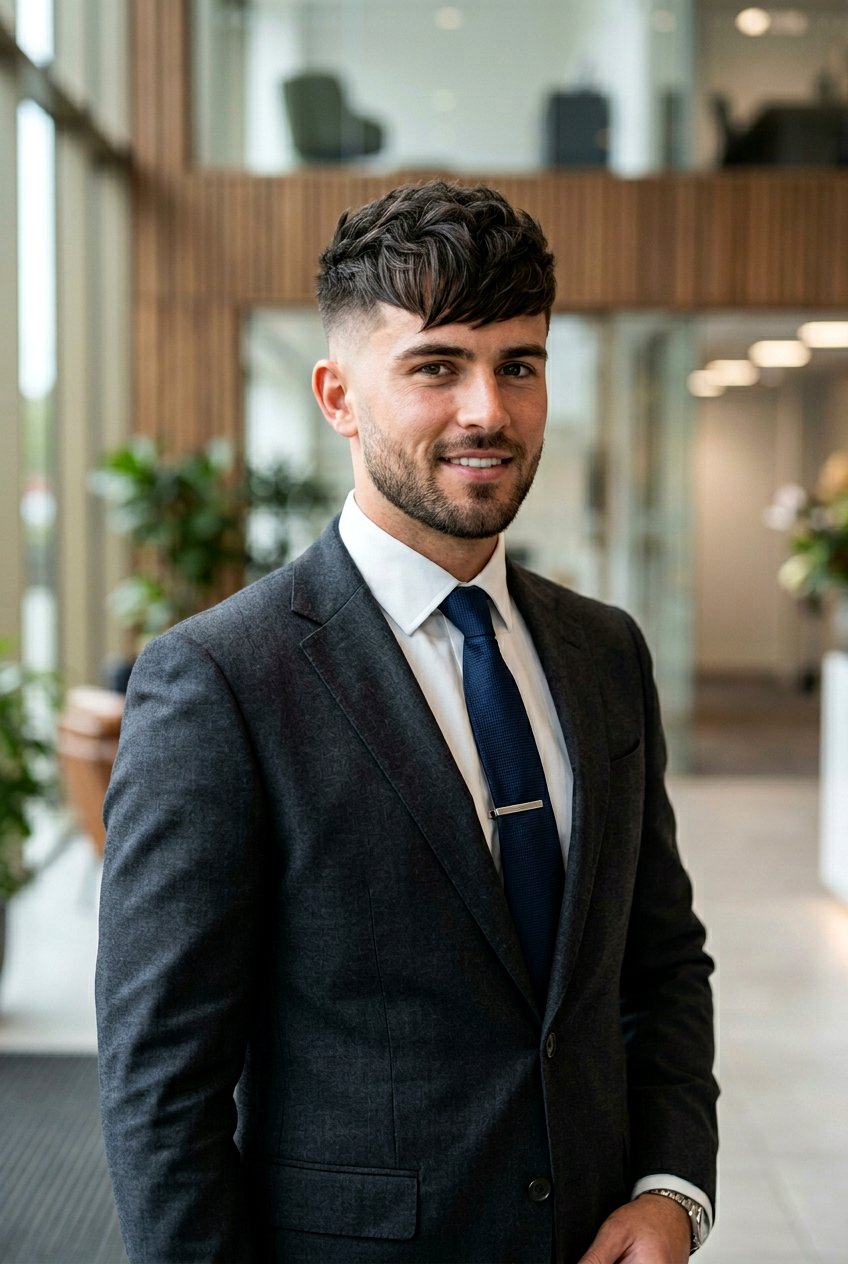 Textured Crop With Skin Fade - 20 men textured crop for office look - 20 men textured crop for office look