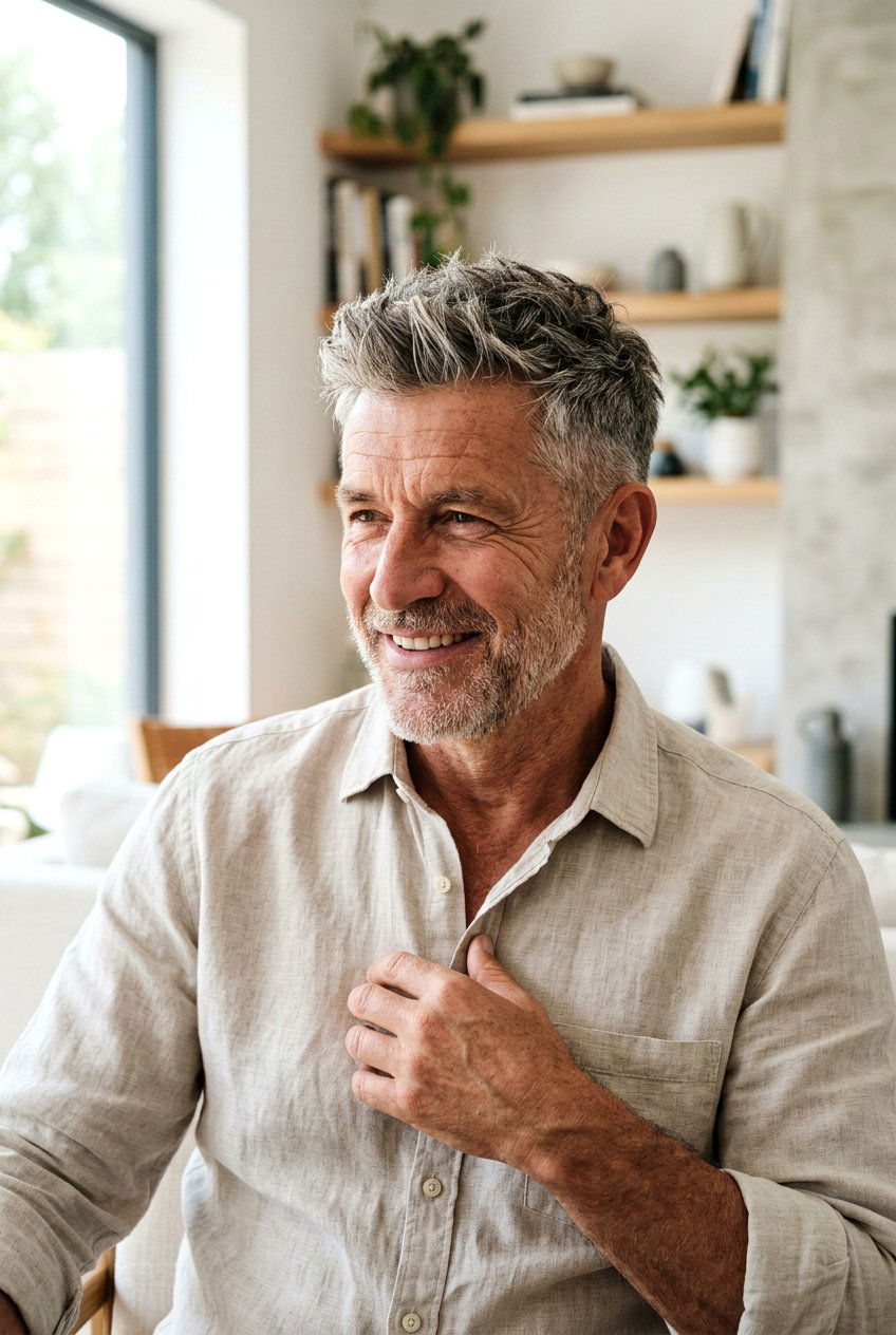 Textured Crop - 20 mens haircut for mature gray hair - 20 men’s haircut for mature gray hair