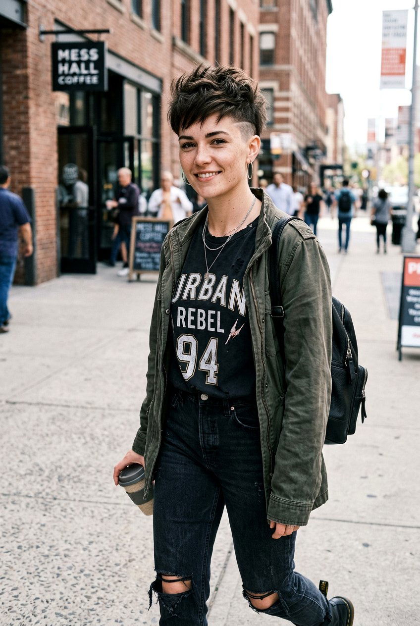 Textured Cropped Pixie Cut With Undercut - 20 textured cropped pixie cut - 20 textured cropped pixie cut