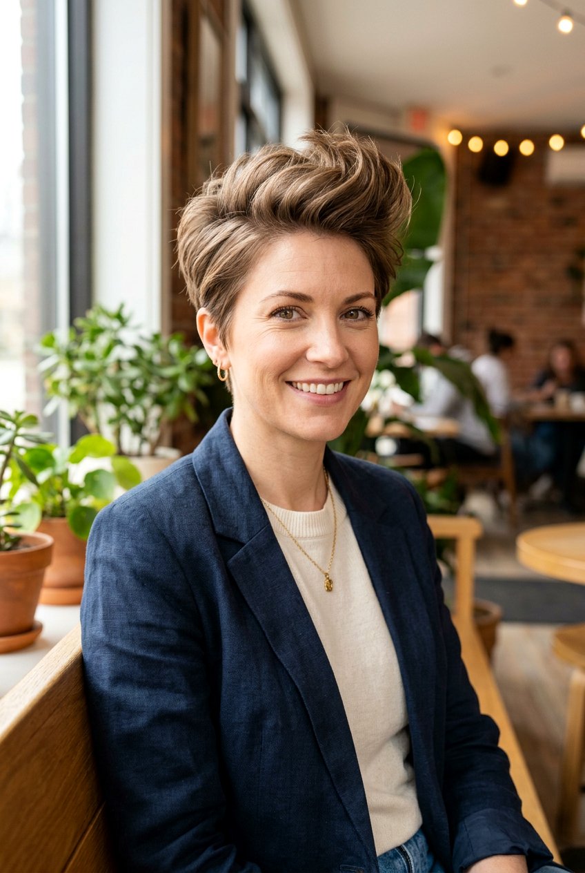 Textured Cropped Pixie Cut With Volume Crown - 20 textured cropped pixie cut - 20 textured cropped pixie cut