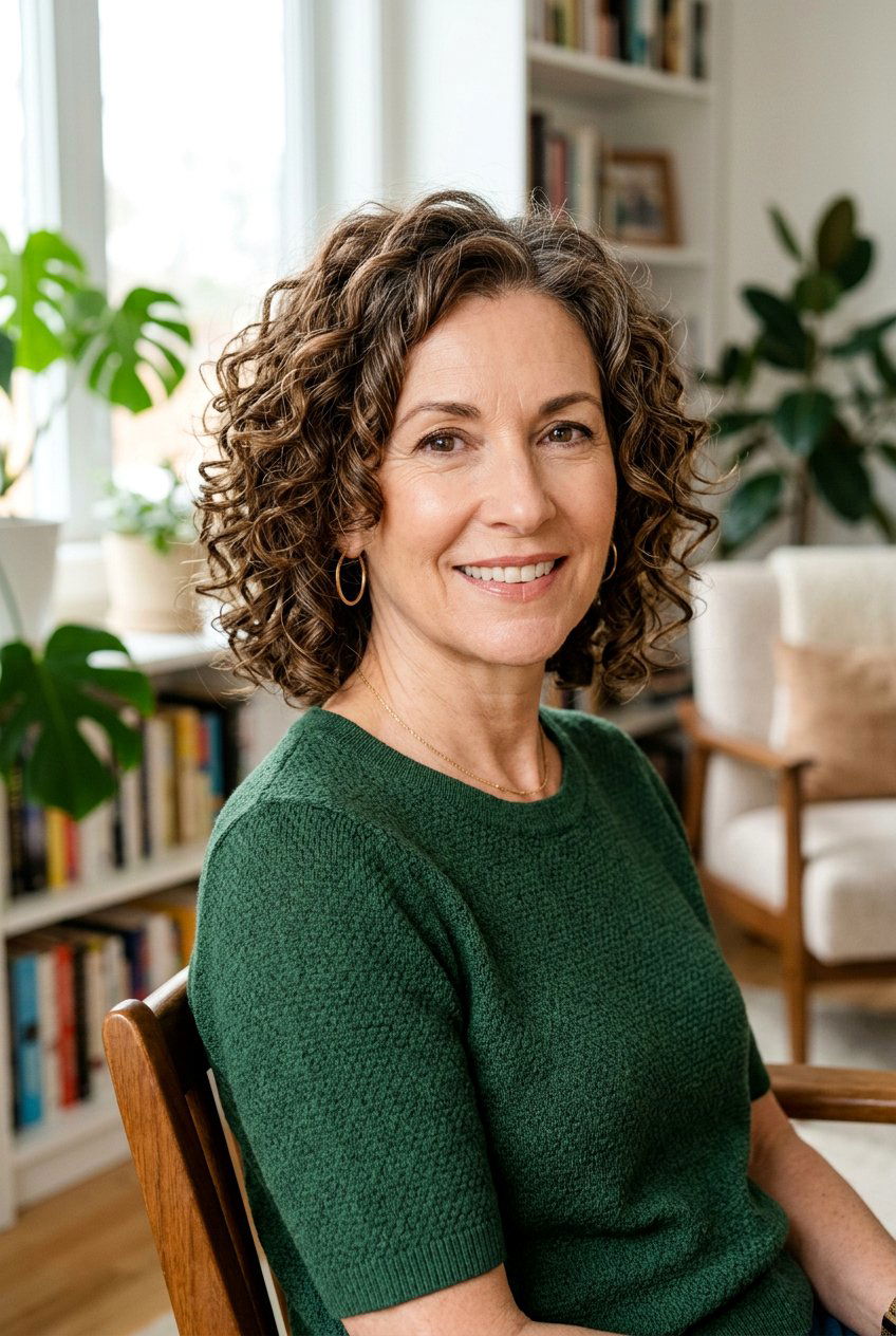 Textured Curly Bob - 20 curly bob for women over 50 - 20 curly bob for women over 50