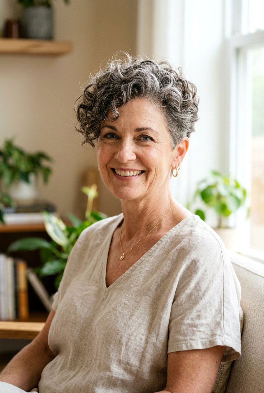 Textured Curly Crop Haircut - 20 mature women curly haircut ideas - 20 mature women curly haircut ideas