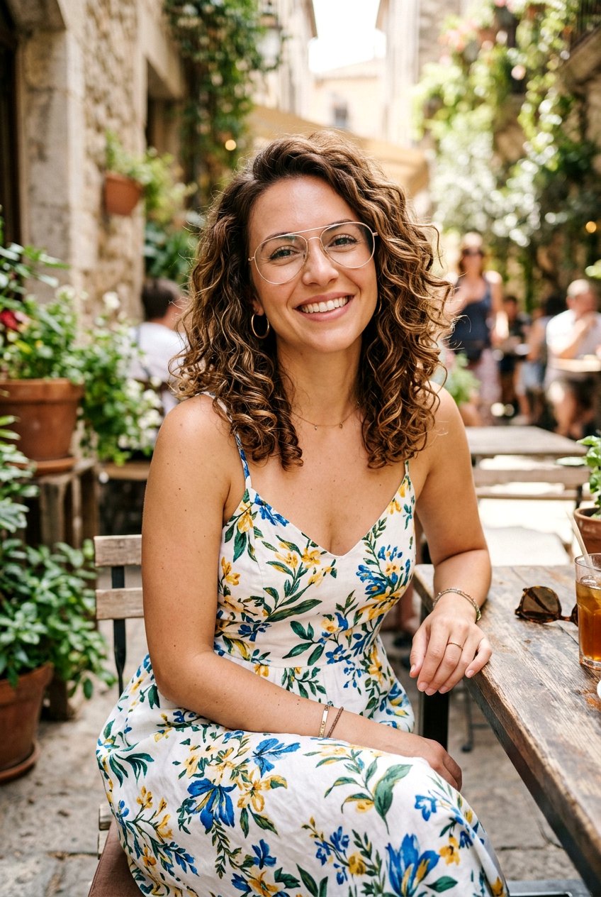 Textured Curly Lob - 20 curly hairstyles for women with glasses - 20 curly hairstyles for women with glasses