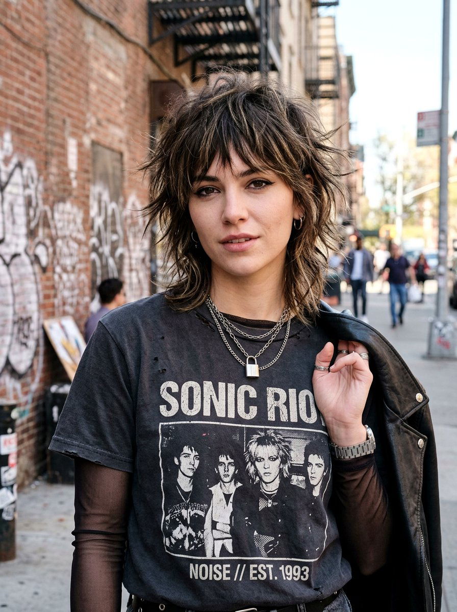 Textured Edge Shag - 20 older women shag haircut ideas - 20 older women shag haircut ideas