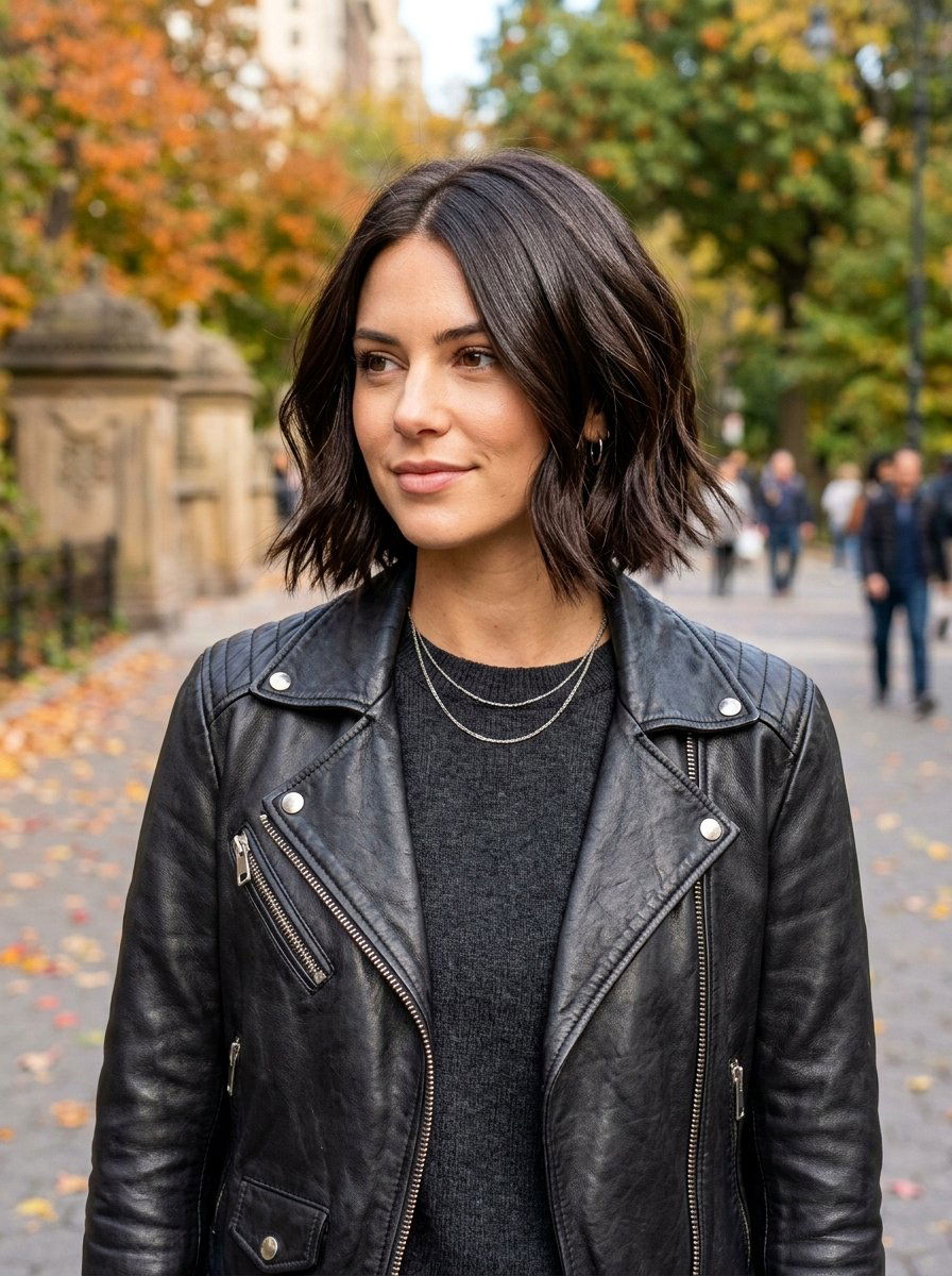 Textured End Glossy Bob - 20 glossy sleek bob with shine - 20 glossy sleek bob with shine