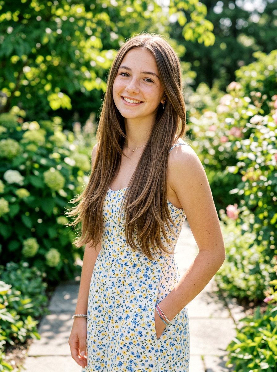 Textured Ends Long Straight Layers - 20 teen girls long straight layers haircut - 20 teen girls long straight layers haircut