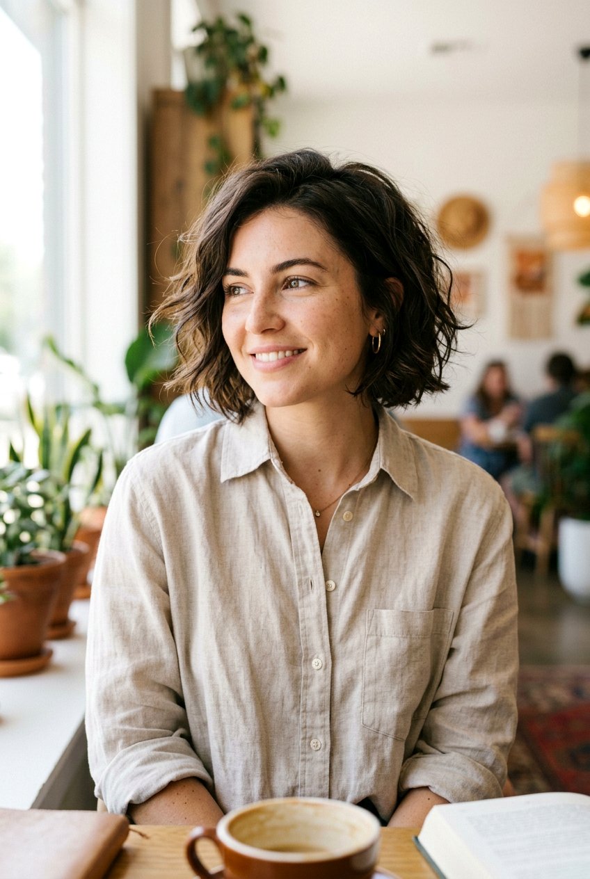 Textured French Bob - 20 low maintenance bob for moms - 20 low maintenance bob for moms