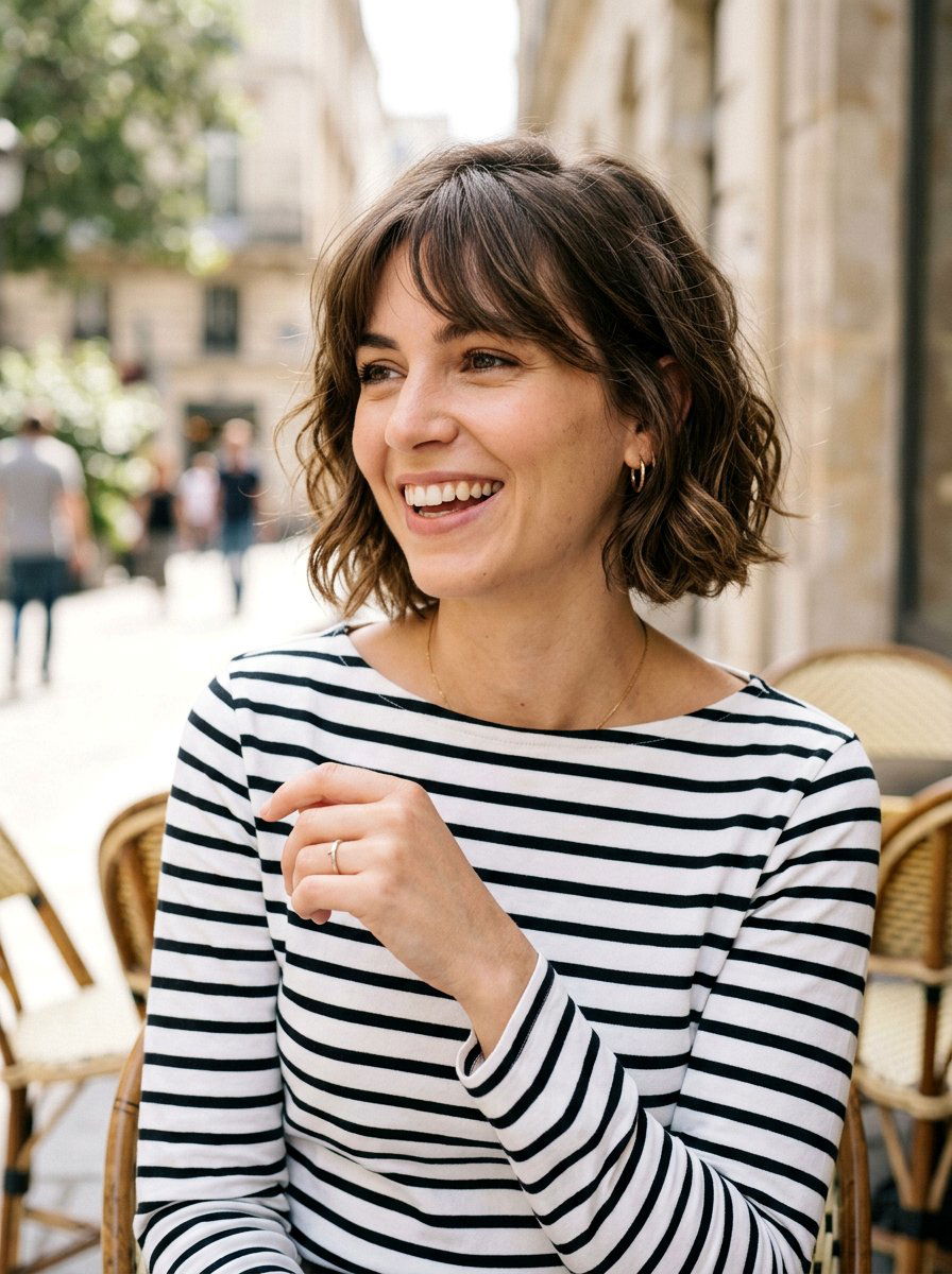 Textured French Bob - 20 short haircut for damaged hair women - 20 short haircut for damaged hair women