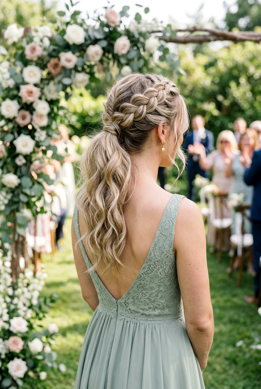 Textured French Braid Ponytail - 20 braided ponytail for wedding guest - 20 braided ponytail for wedding guest