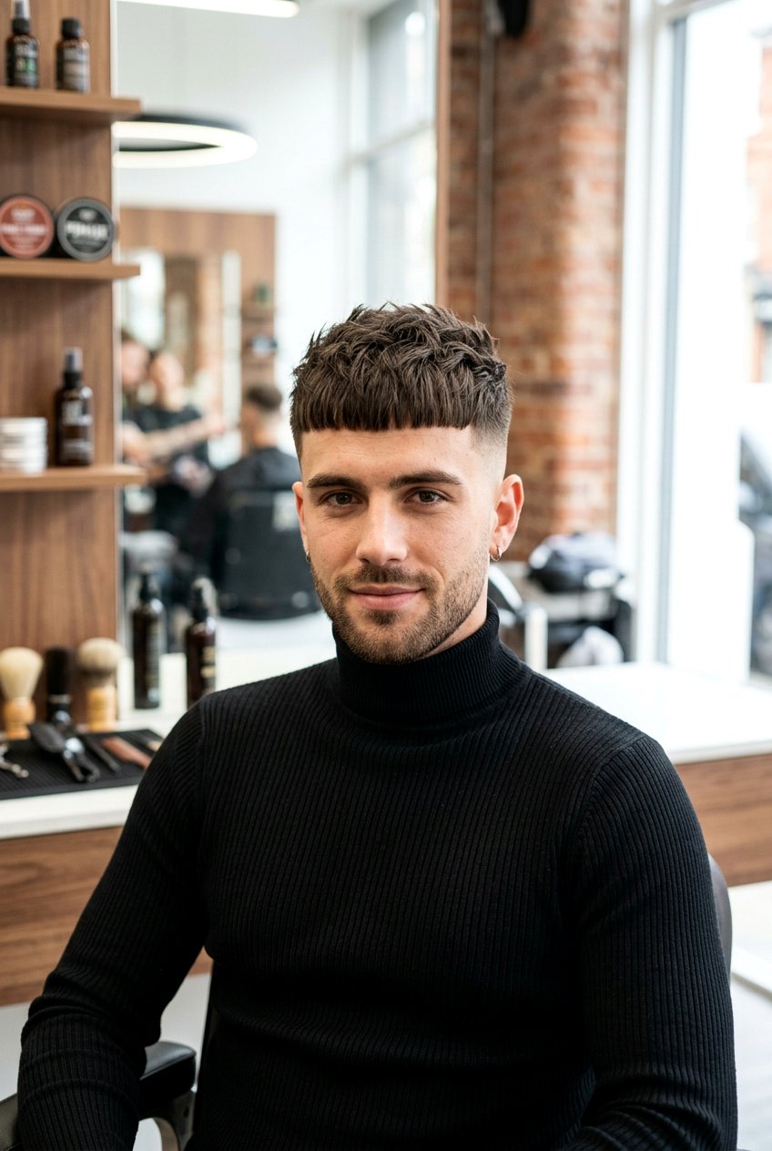 Textured French Crop - 20 mens haircut for heart shaped face - 20 men’s haircut for heart shaped face