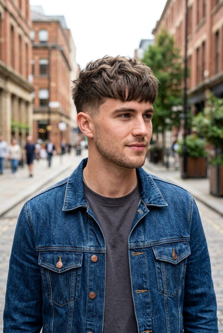 Textured French Crop - 20 mens haircut for longer face shape - 20 men’s haircut for longer face shape