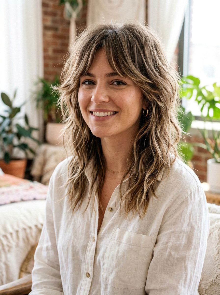 Textured French Shag Haircut - 20 french shag haircut for women - 20 french shag haircut for women