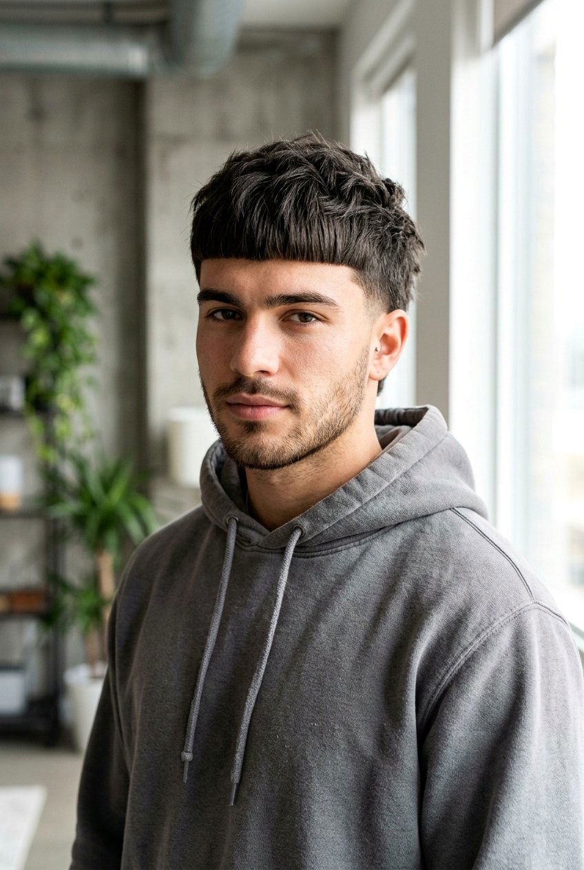 Textured Fringe Haircut For Long Face - 20 men haircut ideas for long face - 20 men haircut ideas for long face