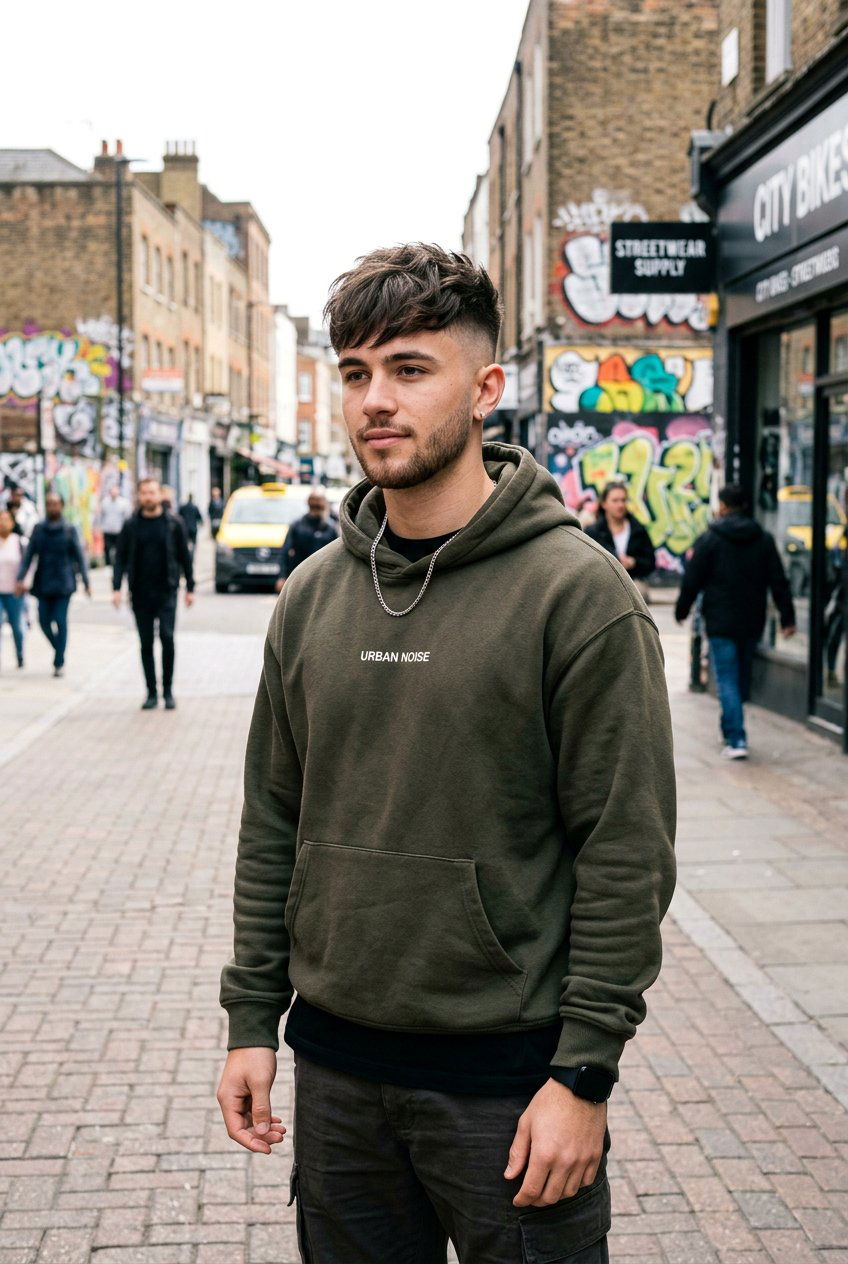 Textured Fringe High Fade - 20 mens haircut for round face - 20 men’s haircut for round face