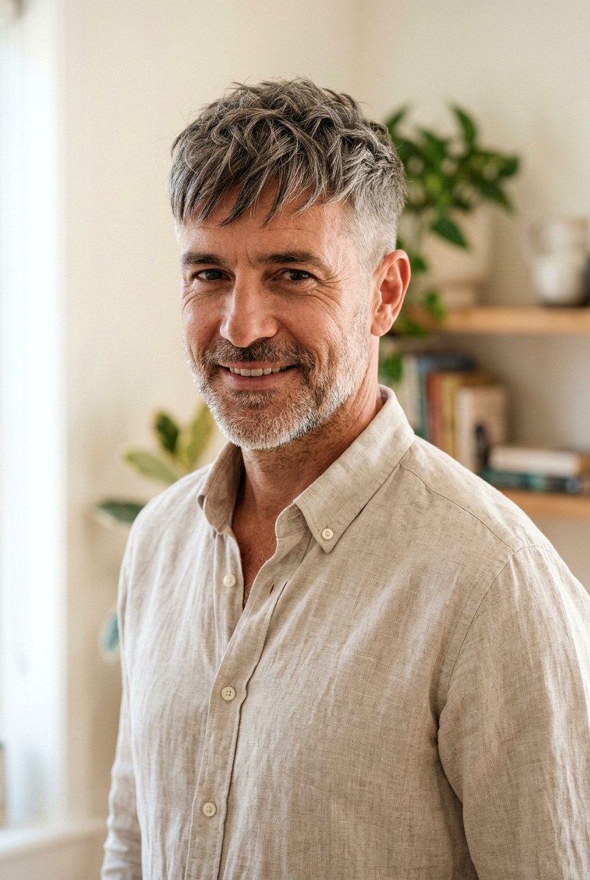 Textured Fringe Mature Men Haircut - 20 men haircut ideas for mature style - 20 men haircut ideas for mature style