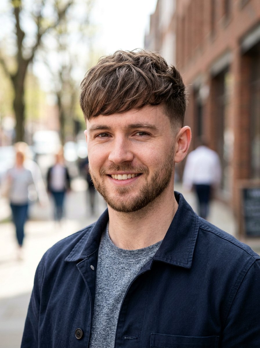 Textured Fringe Taper Fade For Receding Hairline - 20 textured fringe with taper fade - 20 textured fringe with taper fade