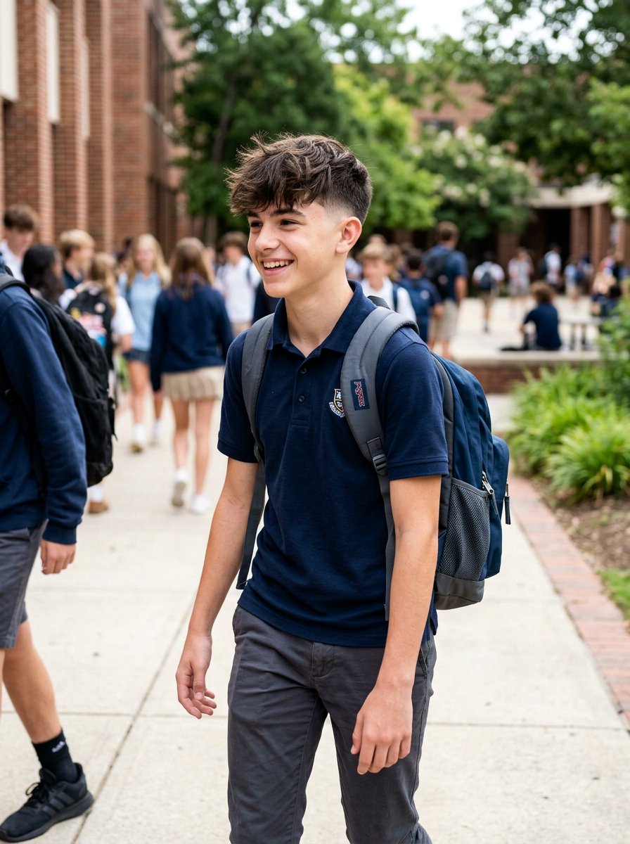 Textured Fringe Taper Fade For Teen Boys - 20 textured fringe with taper fade - 20 textured fringe with taper fade