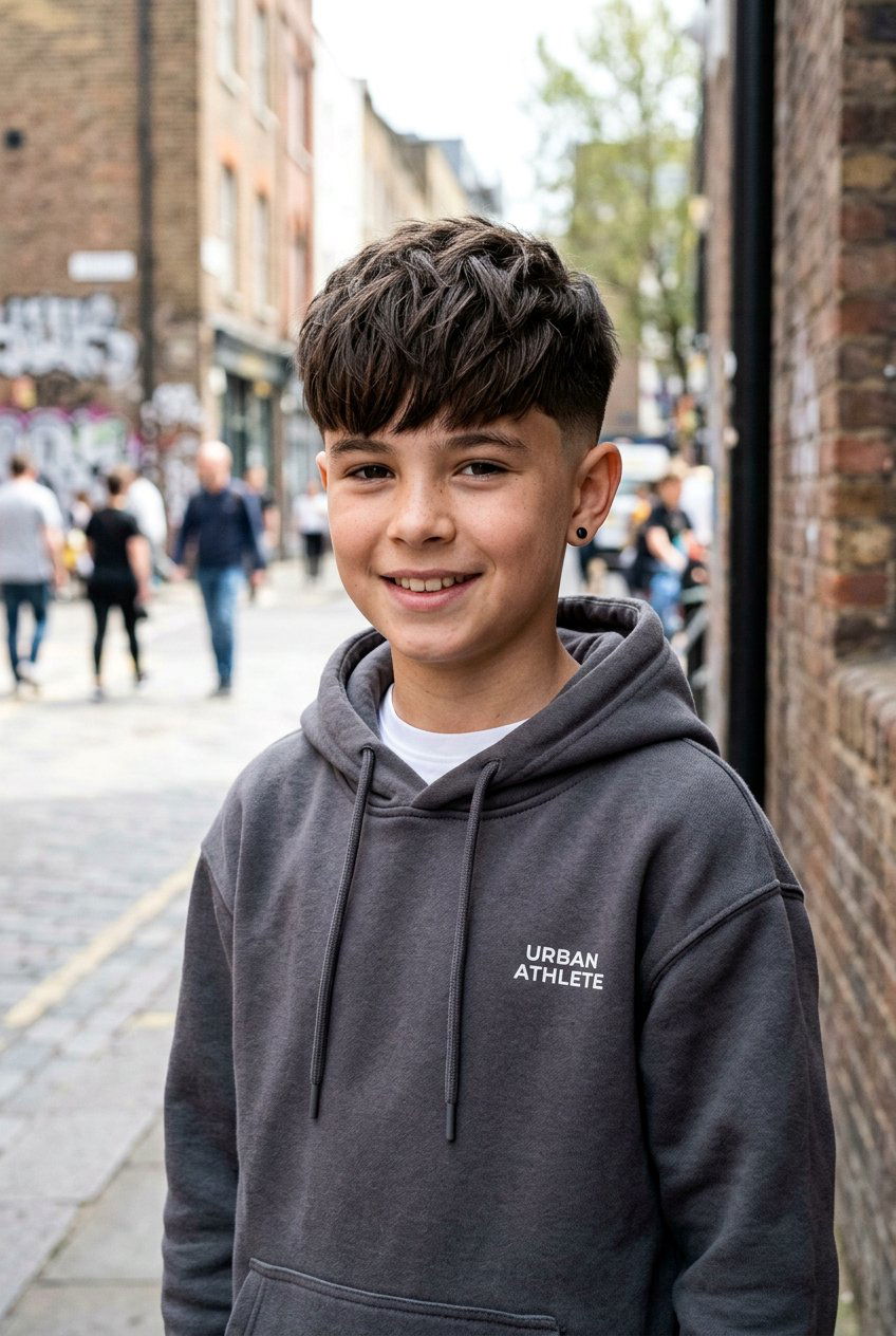 Textured Fringe Taper - 20 boys haircut for thick straight hair - 20 boys haircut for thick straight hair