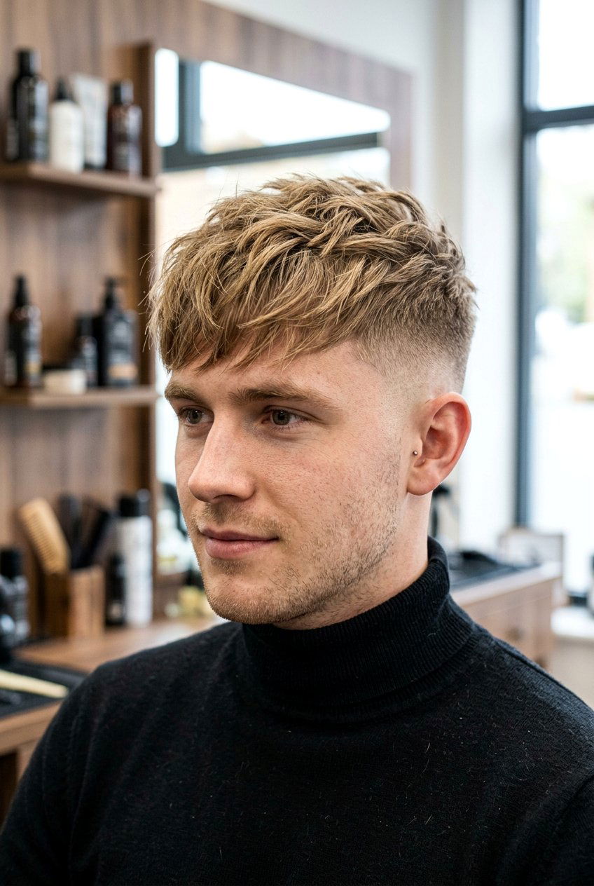 Textured Fringe With Fade For Fine Hair - 20 men haircut ideas for fine hair - 20 men haircut ideas for fine hair