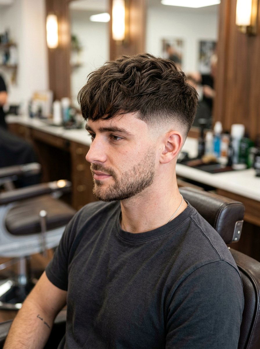 Textured Fringe With Skin Taper Fade - 20 textured fringe with taper fade - 20 textured fringe with taper fade