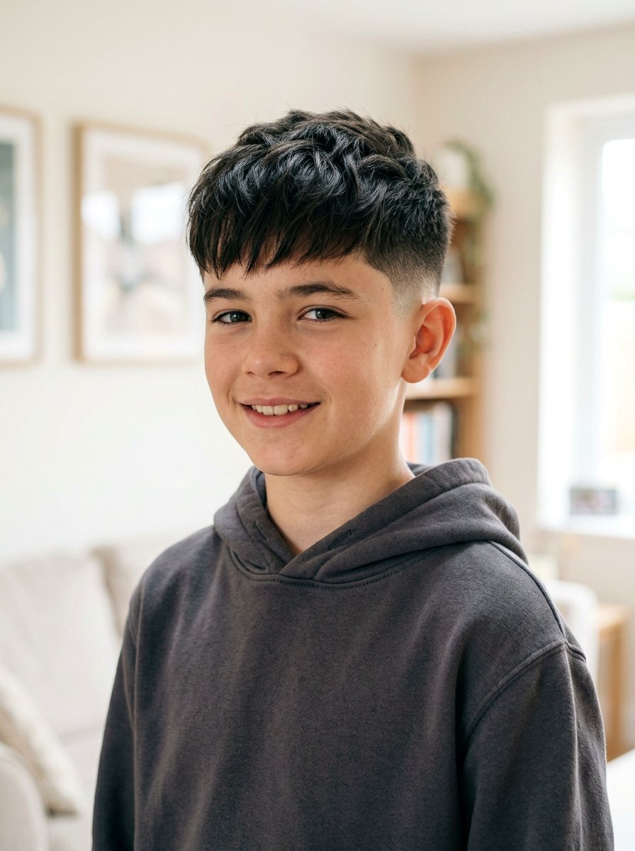 Textured Fringe With Taper Fade - 20 textured fringe haircut for boys - 20 textured fringe haircut for boys