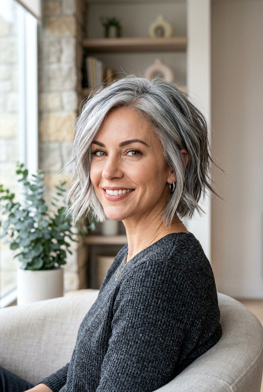 20 Stunningly Chic Gray Bob Hairstyles to Rock This Year