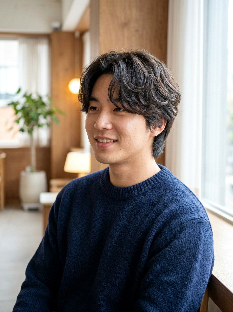 Textured Korean Curtain With Layers - 20 korean men curtain haircut - 20 korean men curtain haircut