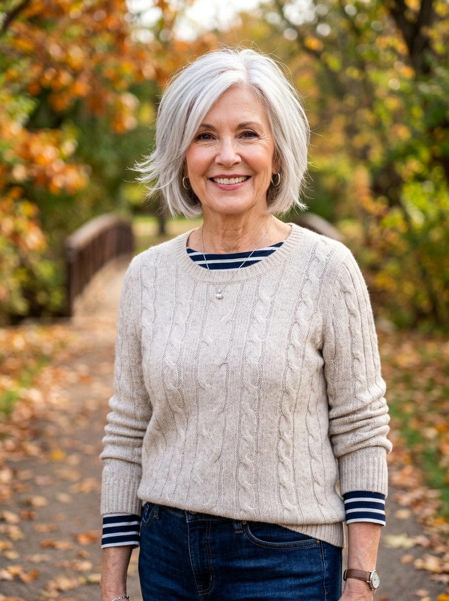 Textured Layered Bob - 20 layered bob for women over 70 - 20 layered bob for women over 70
